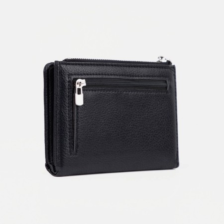 Women's wallet on a magnet, black color-1