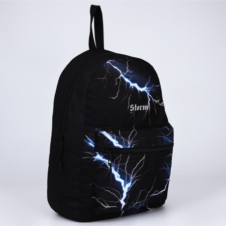 Backpack School Youth Storm, 29x12x37, Lightning Department, N/Pocket, Black-2
