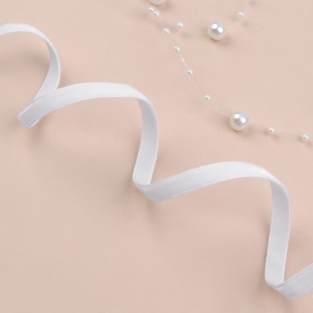 Velvet tape, 6 mm, 18 ± 1 m, white color No. 01-1
