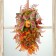 The wreath on the interior door "Autumn with pumpkin" 30x50 cm