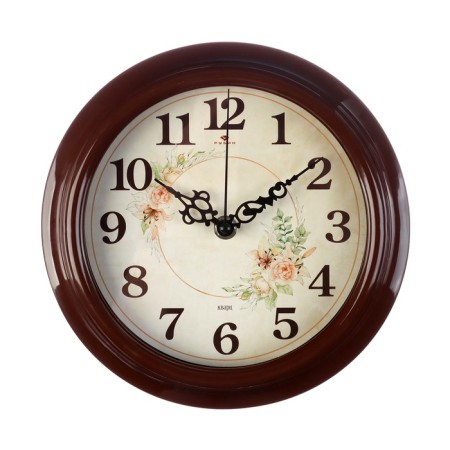 Watching clock, interior "roses", silent, d-21 cm-3
