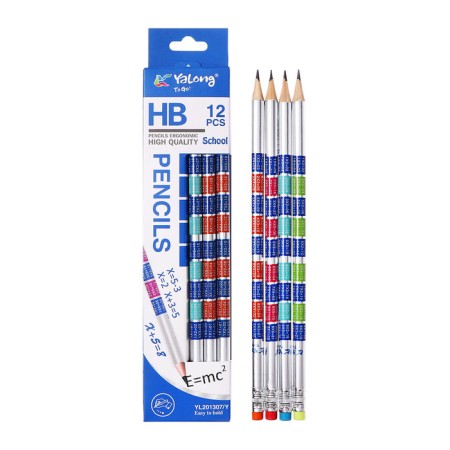 Pencil Chernographic NV with an eraser, multiplication table, round mix