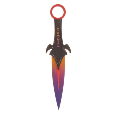 Model made of wood "kunai", purple-1
