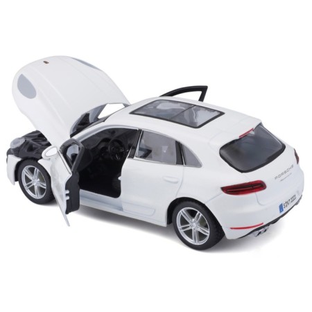 BBURAGO Porsche Macan, Die-Cast, 1:24, opening doors, white color-2