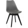 Plastic stool Bonuss array/eco -leather/plastic, black/gray 49x57x82 cm