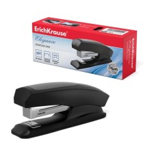Stapler Erichkrause Elegance Half-Strip No. 24/6 and 26/6, up to 30 sheets, holds up to 100 brackets, depth of paper laying up to 55 mm, black