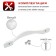 The tundra handle PC181BL, m/o 128 mm, white