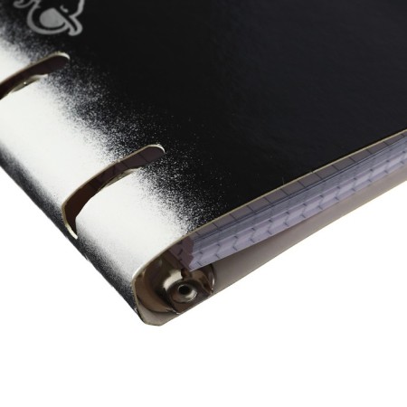 Notebook A5, 100 sheets in a cage, on 4 rings, "on style" (exclusive), cover coated cardboard, glossy lamination, embossing foil, block 60 g/m2-2