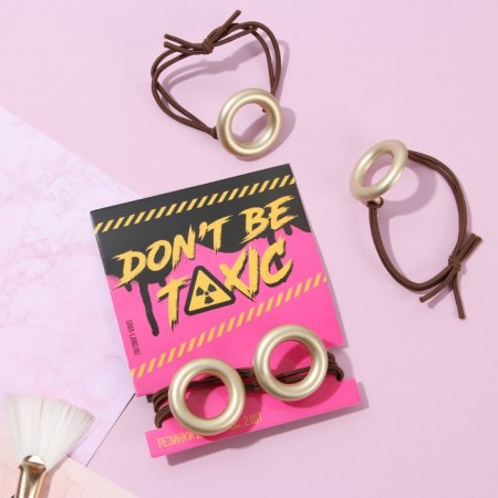 Hair elastic bands "Don’t be toxic", 2 pcs.