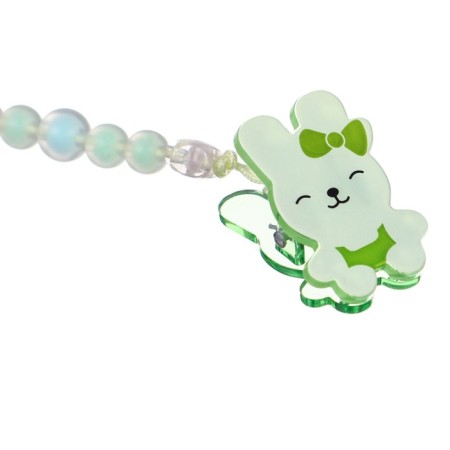 Nipple set - a dummy with a holder, SL, ORTD +12 months, with a cap "Bunny", green-6