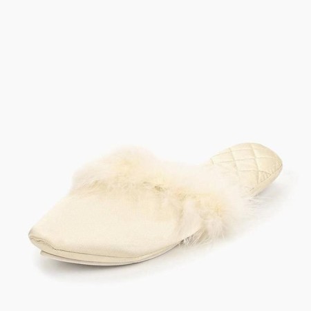 Slippers # 9 women, size 37, cream color