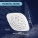 Stationary watering can Zein Z019, plastic, square with rounded corners, 1 mode, white/chromium