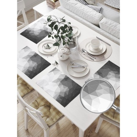 A set of napkins for setting the Prisms Mona table, rectangular, size 32x46 cm, 4 pcs-1