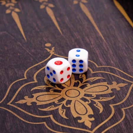 Black gold backgammon, wooden board 29 x 29 cm-3