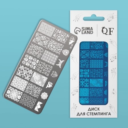 Stamping disk Metal "soft lace", 12 × 6 cm-1