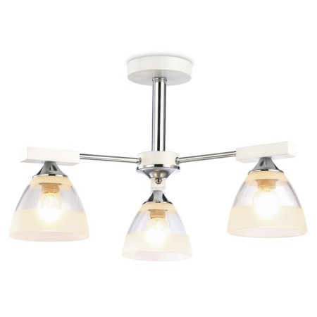 Suspended chandelier Ambrella Light, Traditional, TR9091, 3HE27, white color, chrome