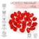 Artificial ice, 260 pcs, 25 x 18 mm, red