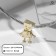 Talisman "Robot" girl, white color in gold