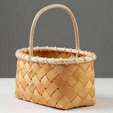 Wicker basket, 21 x 13.5 x 12/23.5 cm, sequoia
