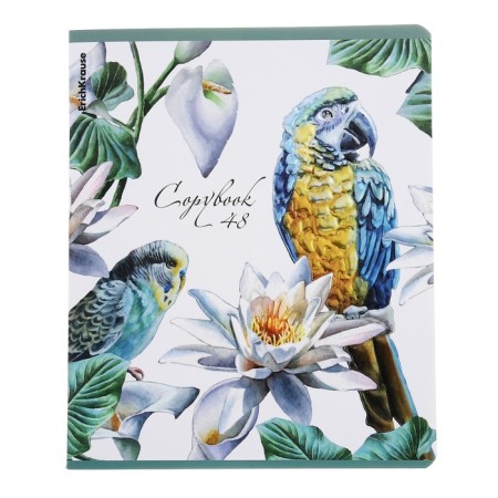 Notebook of 48 sheets in the Erichkrause “Tropical Birds”, matte lamination, an offset block 100%, mix-2