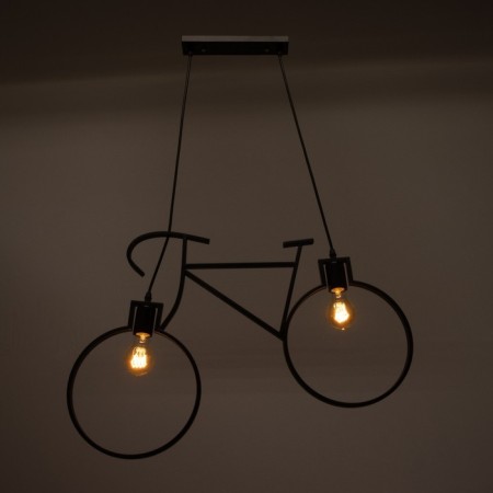 Bayerlux suspension lamp Bayerlux "Shelda" 2x40W E27 Black 68x10x40 cm-2