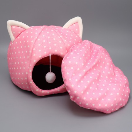 Animal house "cat" 36x35 cm, pink-10