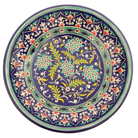 Largan Rishtan ceramics "Flowers", 33 cm, Blue Mix-4
