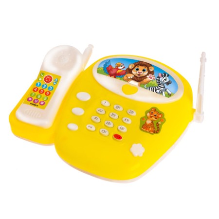 The phone is stationary, "funny animals", sound effects, in the package