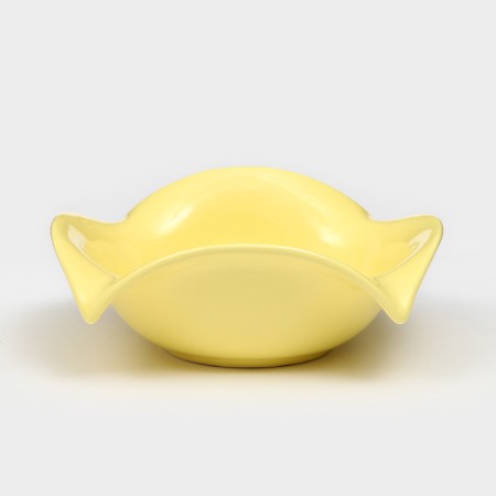 Ceramic “drop” plate, 23 cm, yellow, 1 variety, Iran