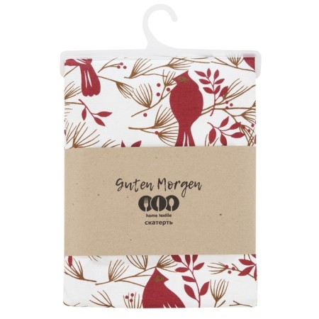 Waxbird tablecloth, size 140x180 cm, red color-2