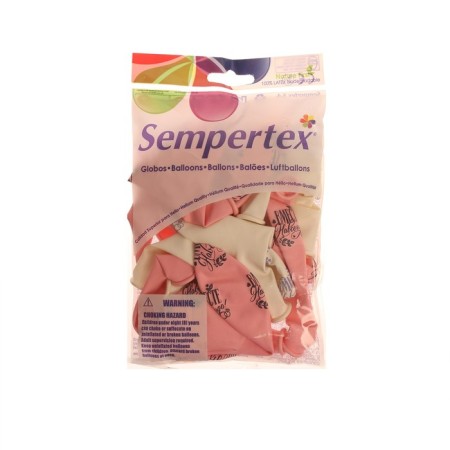 Shar Latex 12 “Together forever”, pastel, set of 15 pcs., Pink, white color-2