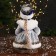Snow Maiden "In a fur vest with brooches" a long dress, moves, 30 cm, silver-blue