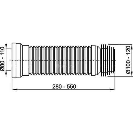 ALCAPLAST A97 toilet extension cord.-1