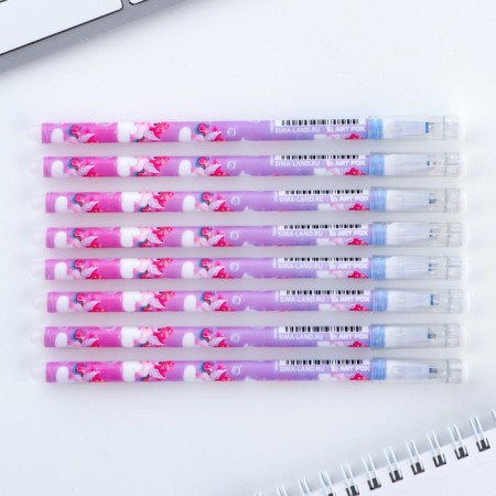 PEC PLACE WRITE-WRITIRY WITH THE CARS "Unicorn", blue paste, gel 0.5 mm