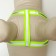 Set "braid", fluorescent, harness 32-48 cm, leash 115 x 1 cm, green
