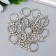 Decor Metal for the creativity of locks "thread on the ring" silver 3214M016 1.8x1.5 cm