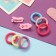 Caramel hair set (10 elastic bands 3 cm, 2 clamps 3 cm) infinity, pink