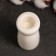 Lund candlestick White gloss, 4x4x8cm