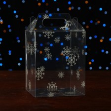 New Year. Box Gift New Year Folding PVC 