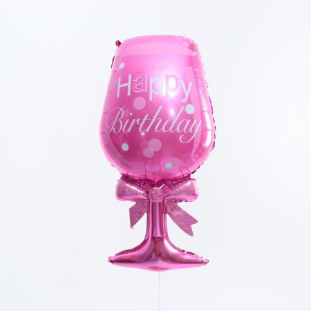 Foil ball 28 "" glass with the inscription ", the color is pink