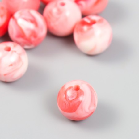 Plastic beads "Red stains. Red" set 20 grams d = 1.6 cm