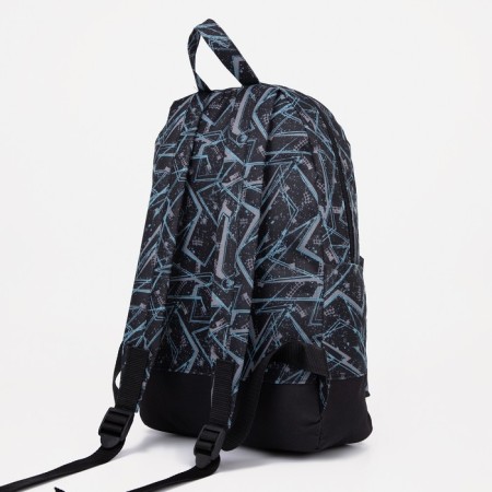 School backpack with zipper, external pocket, "ZFTS", color gray color-1