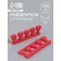 A set of fingers, 100 pairs, red