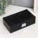Casket to the leatherette for jewelry "Black matte" 6.5x12.6x21 cm