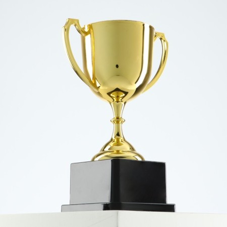 013V Cup, award figure, gold, plastic stand, 18.5 x 11.5 x 8 cm.-2