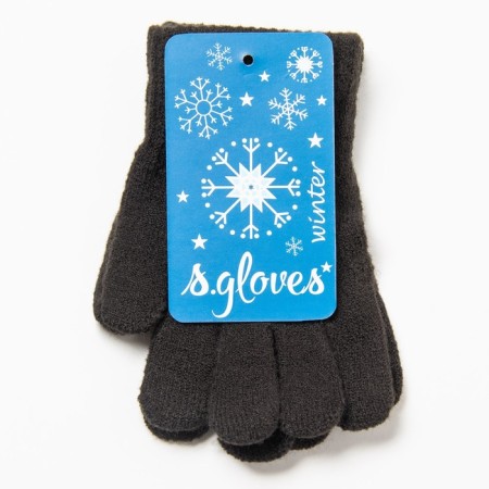 Baby gloves, black color, size 17-3