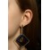 Earrings Assorted "Illusion", black color in gold