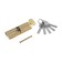 Cylinder mechanism, 90 mm, with a turntable, performance. Key, 5 keys, color gold