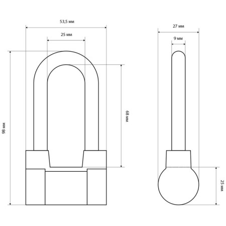The castle of the hinged "standard" AL-660L, D = 9.5 mm-1