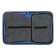 Penal 1 section, 130x200, folding bar, laminated cardboard, for a boy, blue/black, Seventeen